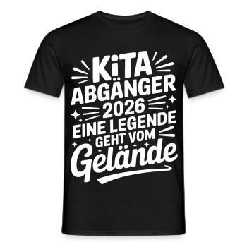 Diplômés de la crèche 2026 : Une légende quitte le site - T-shirt homme - noir - Devant - AI Model Male 178 light (178cm)