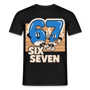 67 Six Seven meme Sauna Spa - Italian Lust - Men's T-Shirt - black - Front - AI Model Male 178 light (178cm)