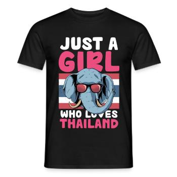 Nur ein Mädchen, das Thailand liebt - Männer T-Shirt - Schwarz - Vorne - AI Model Male 178 light (178cm)