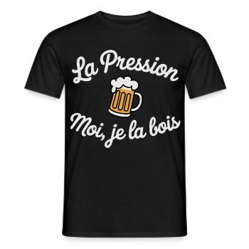 Ich, der Druck, ich trinke es, lustiges, humorvolles Bier - Männer T-Shirt - Schwarz - Vorne - AI Model Male 178 light (178cm)