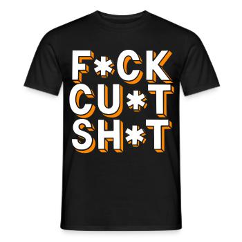 Schimpfwörter Zensierter Text - Männer T-Shirt - Schwarz - Vorne - AI Model Male 178 light (178cm)