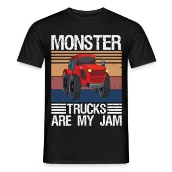 Les Monster Trucks sont mon Monster Vintage Rétro Monster - T-shirt homme - noir - Devant - AI Model Male 178 light (178cm)