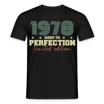 1978 - Männer T-Shirt - Schwarz - Vorne - AI Model Male 178 light (178cm)