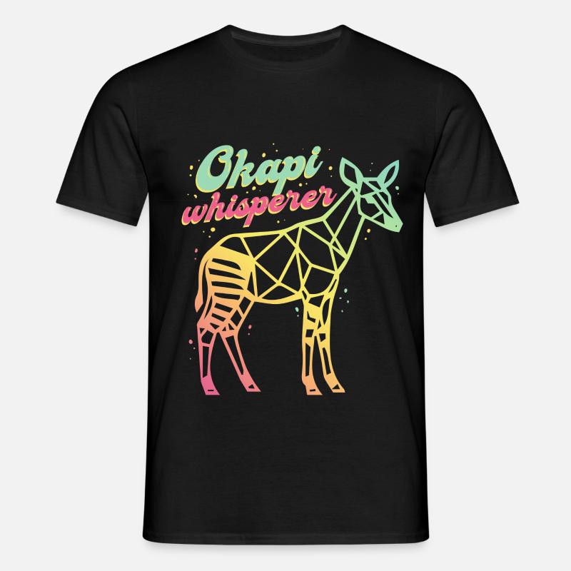 Okapi Whisperer - Männer T-Shirt - Schwarz
