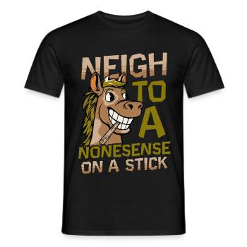 Anti Hobby Horsing Nonsense On A Stick - Männer T-Shirt - Schwarz - Vorne - AI Model Male 178 light (178cm)