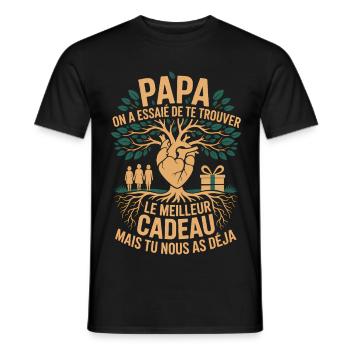 Father's Day Birthday Dad Gift 2026 Gift - Men's T-Shirt - black - Front - AI Model Male 178 light (178cm)