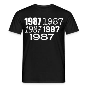 1987 - T-shirt homme - noir - Devant - AI Model Male 178 light (178cm)