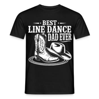 Meilleur Papa de Danse en Ligne de Tous les Temps - T-shirt homme - noir - Devant - AI Model Male 178 light (178cm)