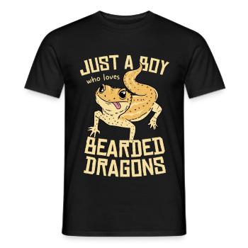 Bearded Dragon Liebe Shirt - Männer T-Shirt - Schwarz - Vorne - AI Model Male 178 light (178cm)