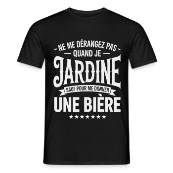 Don't Disturb Me When I Garden Humor Garden - Men's T-Shirt - black - Front - AI Model Male 178 light (178cm)