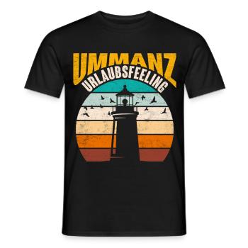 Baltic Sea Holidays UMMANZ HOLIDAY FEELING Funny - Men's T-Shirt - black - Front - AI Model Male 178 light (178cm)