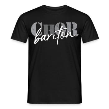 Choir Baritone - Men's T-Shirt - black - Front - AI Model Male 178 light (178cm)