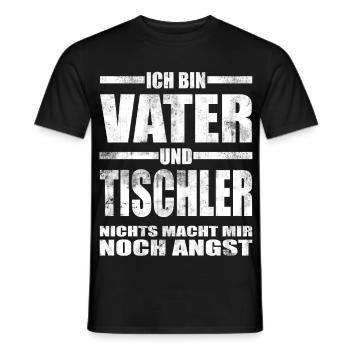 Papa et charpentier : dire drôle la fête des pères - T-shirt homme - noir - Devant - AI Model Male 178 light (178cm)
