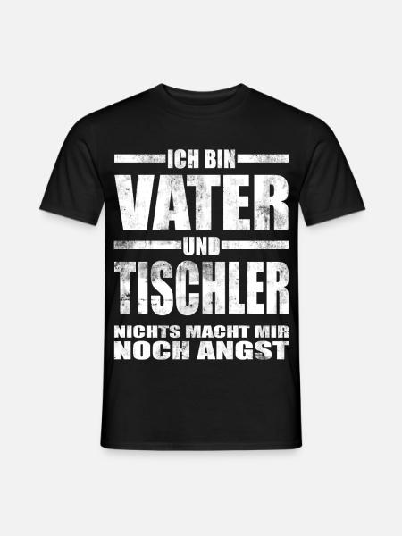 Vater und Tischler Lustiger Spruch Papa Vatertag - Männer T-Shirt - Schwarz