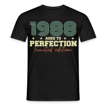 1988 - Männer T-Shirt - Schwarz - Vorne - AI Model Male 178 light (178cm)