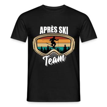 Après Équipe de ski, sports d’hiver, forfaits ski - T-shirt homme - noir - Devant - AI Model Male 178 light (178cm)