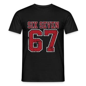 67 Six Seven 6-7 - Men's T-Shirt - black - Front - AI Model Male 178 light (178cm)