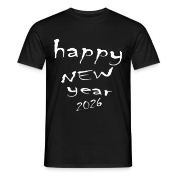 Happy New Year 2026 - T-shirt homme - noir - Devant - AI Model Male 178 light (178cm)