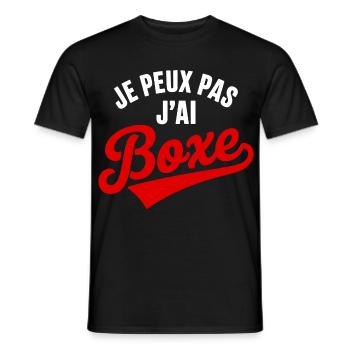 Je Peux Pas J’ai Boxe Humour Sport Combat - T-shirt homme - noir - Devant - AI Model Male 178 light (178cm)