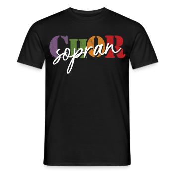 Choir Soprano - Men's T-Shirt - black - Front - AI Model Male 178 light (178cm)