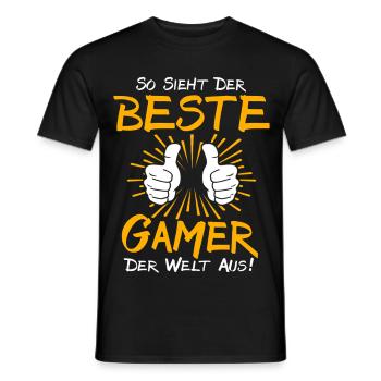 Gamer gaveidé - Mænd T-shirt - sort - Foran - AI Model Male 178 light (178cm)