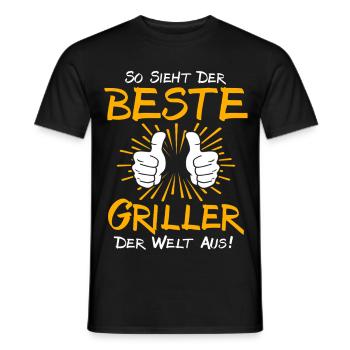 Griller Gift Idea - Men's T-Shirt - black - Front - AI Model Male 178 light (178cm)