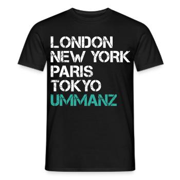 Vacances en mer Baltique LONDRES NEW YORK PARIS TOKYO Drôle - T-shirt homme - noir - Devant - AI Model Male 178 light (178cm)