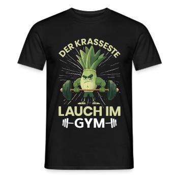 Gewichtheber DER KRASSESTE LAUCH IM GYM Lustig - Männer T-Shirt - Schwarz - Vorne - AI Model Male 178 light (178cm)