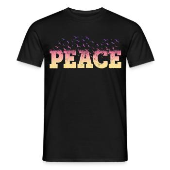 Police de la paix Police des oiseaux colorés contre la guerre - T-shirt homme - noir - Devant - AI Model Male 178 light (178cm)