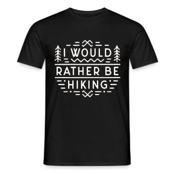 Wanderer, lustig, sarkastisch, ich würde lieber wandern - Männer T-Shirt - Schwarz - Vorne - AI Model Male 178 light (178cm)