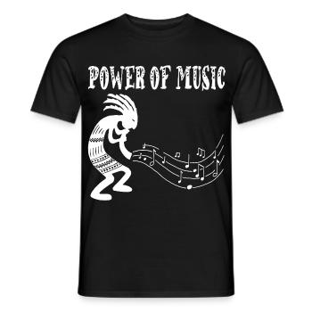 Tribal Musician (White) - Men's T-Shirt - black - Front - AI Model Male 178 light (178cm)