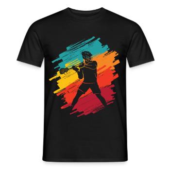 Lacrosse Joueur de Lacrosse Retro Kids Masculin - T-shirt homme - noir - Devant - AI Model Male 178 light (178cm)