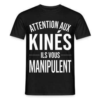 Beware of the physiotherapists, they manipulate you - Men's T-Shirt - black - Front - AI Model Male 178 light (178cm)