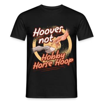 Anti Hobby Horsing Hoovers Not Hobby Horse Hoop - Men's T-Shirt - black - Front - AI Model Male 178 light (178cm)