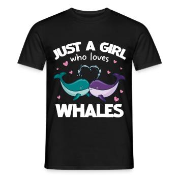 Nur ein Mädchen liebt Wale - Männer T-Shirt - Schwarz - Vorne - AI Model Male 178 light (178cm)