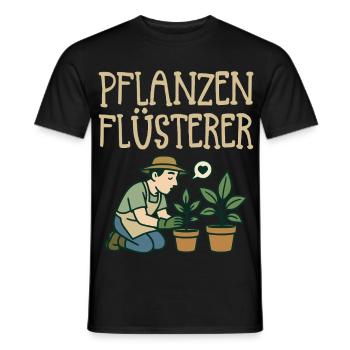 Pflanzenflüsterer Gärtner - Männer T-Shirt - Schwarz - Vorne - AI Model Male 178 light (178cm)