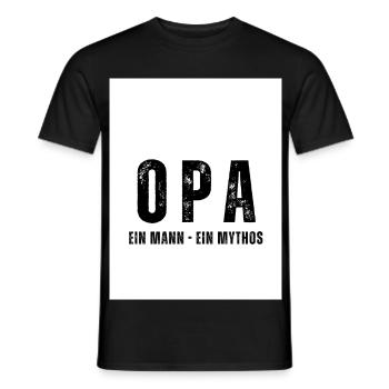 GRANDPA A Man - A Myth - Men's T-Shirt - black - Front - AI Model Male 178 light (178cm)