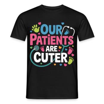 Our patients are sweeter - Men's T-Shirt - black - Front - AI Model Male 178 light (178cm)