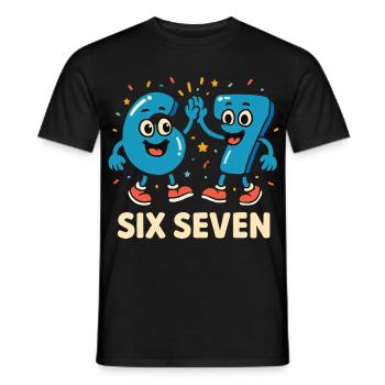 67 Six Seven 6-7 - Men's T-Shirt - black - Front - AI Model Male 178 light (178cm)