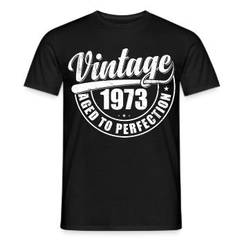 Cadeau d’anniversaire 1973 Millésime 1973 Rétro 1973 - T-shirt homme - noir - Devant - AI Model Male 178 light (178cm)