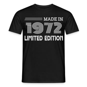 Original 1972 Vintage 1972 Rétro Anniversaire 1972 - T-shirt homme - noir - Devant - AI Model Male 178 light (178cm)