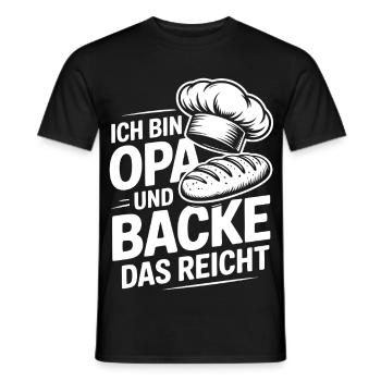 Opa Backt - Männer T-Shirt - Schwarz - Vorne - AI Model Male 178 light (178cm)