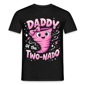 Daddy Two-Nado Pink Swirl - Men's T-Shirt - black - Front - AI Model Male 178 light (178cm)