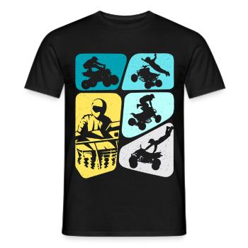 Quad Quad Quad Driver ATV Hommes Tout-terrain - T-shirt homme - noir - Devant - AI Model Male 178 light (178cm)