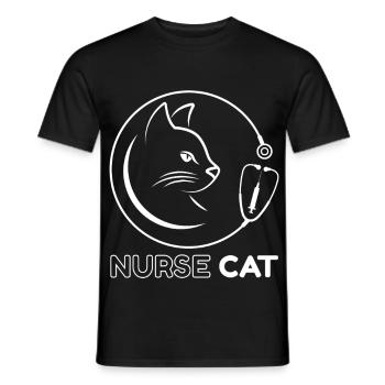 Chat Infirmier Logo - T-shirt homme - noir - Devant - AI Model Male 178 light (178cm)