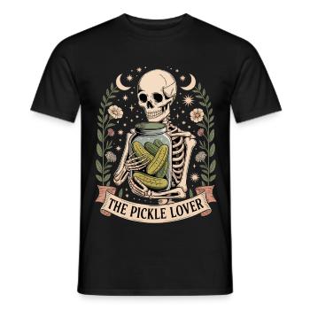 Funny The Pickle Lover Tarot Card - Men's T-Shirt - black - Front - AI Model Male 178 light (178cm)