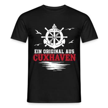 Cuxhavener EIN ORIGINAL AUS CUXHAVEN Lustig - Männer T-Shirt - Schwarz - Vorne - AI Model Male 178 light (178cm)