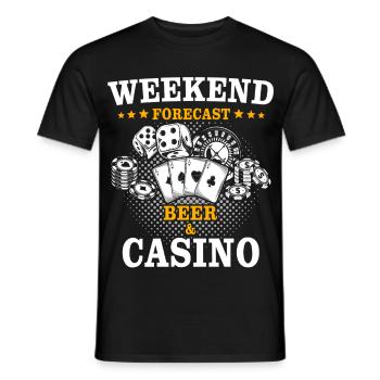 Casino Casinospieler - Männer T-Shirt - Schwarz - Vorne - AI Model Male 178 light (178cm)