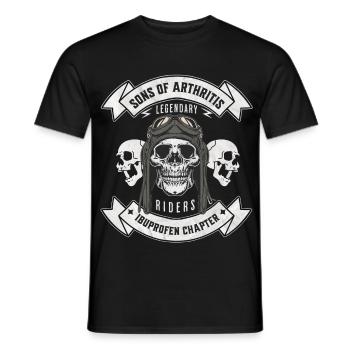 Sons of Arthritis Ibuprofen Chapter Biker - Männer T-Shirt - Schwarz - Vorne - AI Model Male 178 light (178cm)