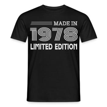 Original 1978 Vintage 1978 Rétro Anniversaire 1978 - T-shirt homme - noir - Devant - AI Model Male 178 light (178cm)